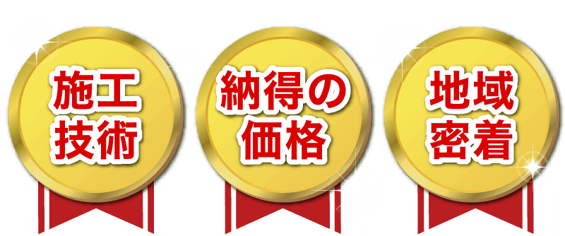 施工技術・納得の価格・地域密着