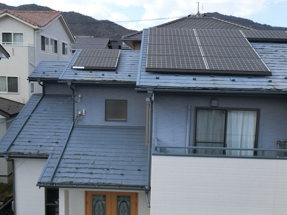 【広島市安芸区】屋根カバー工法 太陽光パネル脱着工事  S様邸