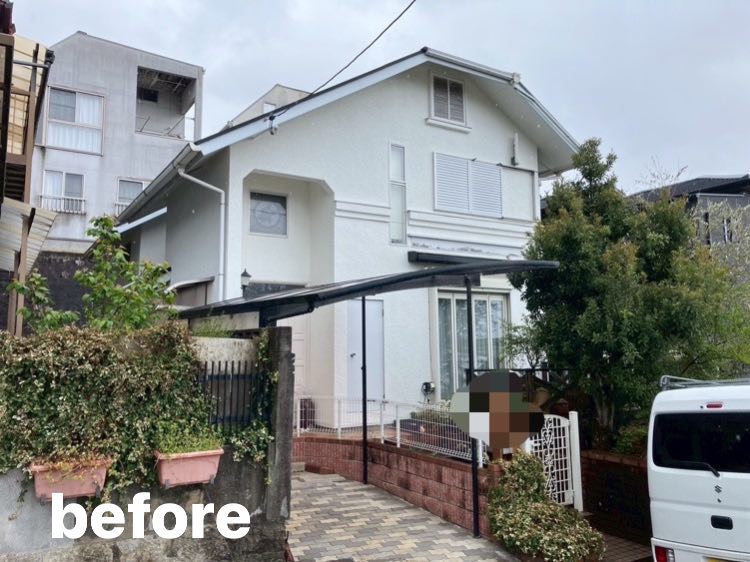 【広島市安佐南区】外壁塗装工事 トイ掛け替え 屋根カバー工法 I様邸