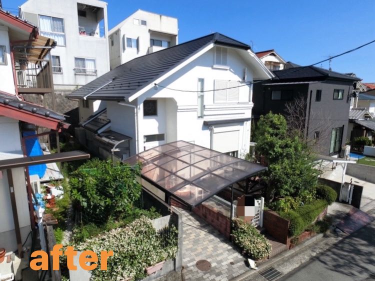 【広島市安佐南区】外壁塗装工事 トイ掛け替え 屋根カバー工法 I様邸