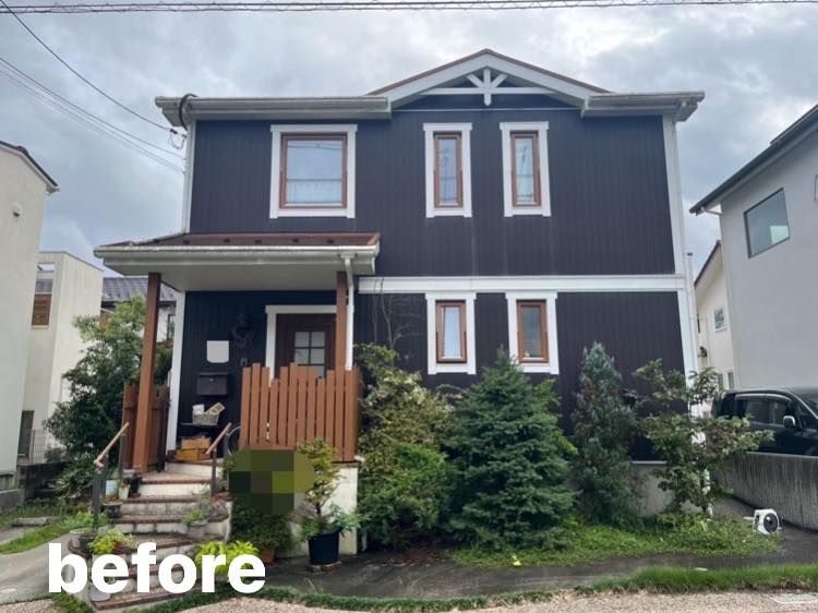 【広島市安佐南区】外壁屋根塗装・ベランダ1部木部交換・防蟻処理・ウッドデッキ撤去 M様邸