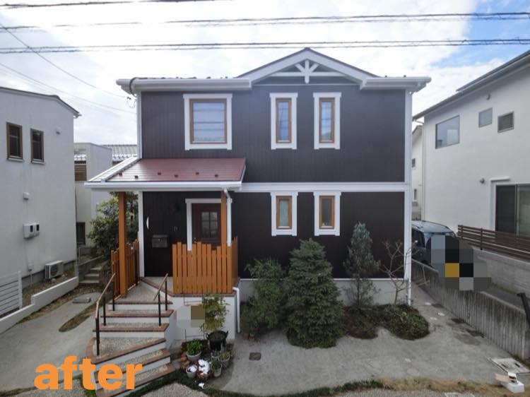 【広島市安佐南区】外壁屋根塗装・ベランダ1部木部交換・防蟻処理・ウッドデッキ撤去 M様邸