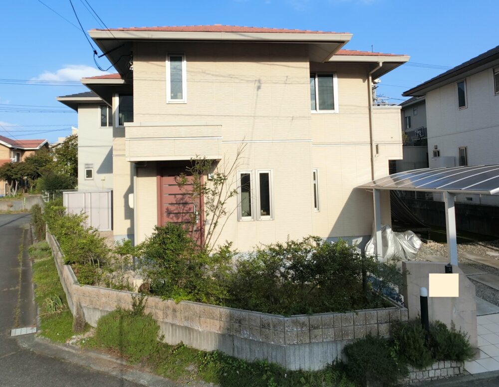 【広島市安芸区】外壁塗装工事 カーポートサイドパネル設置工事 N様邸