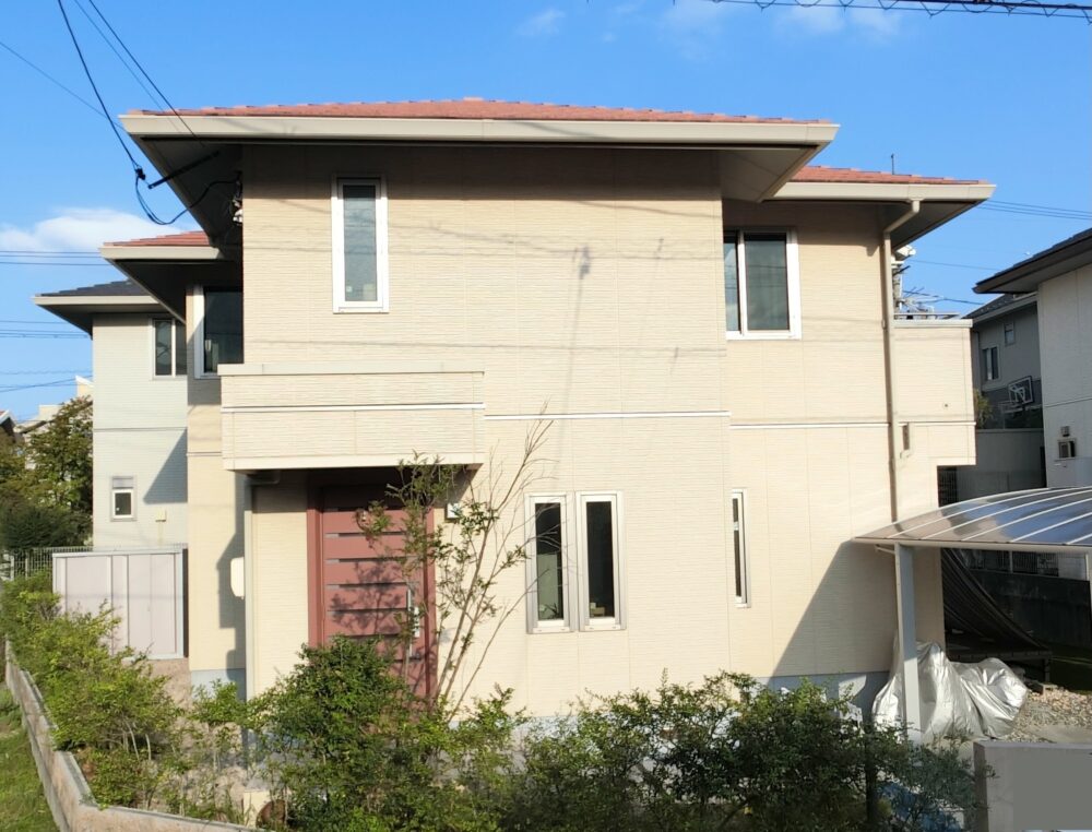 【広島市安芸区】外壁塗装工事 カーポートサイドパネル設置工事 N様邸