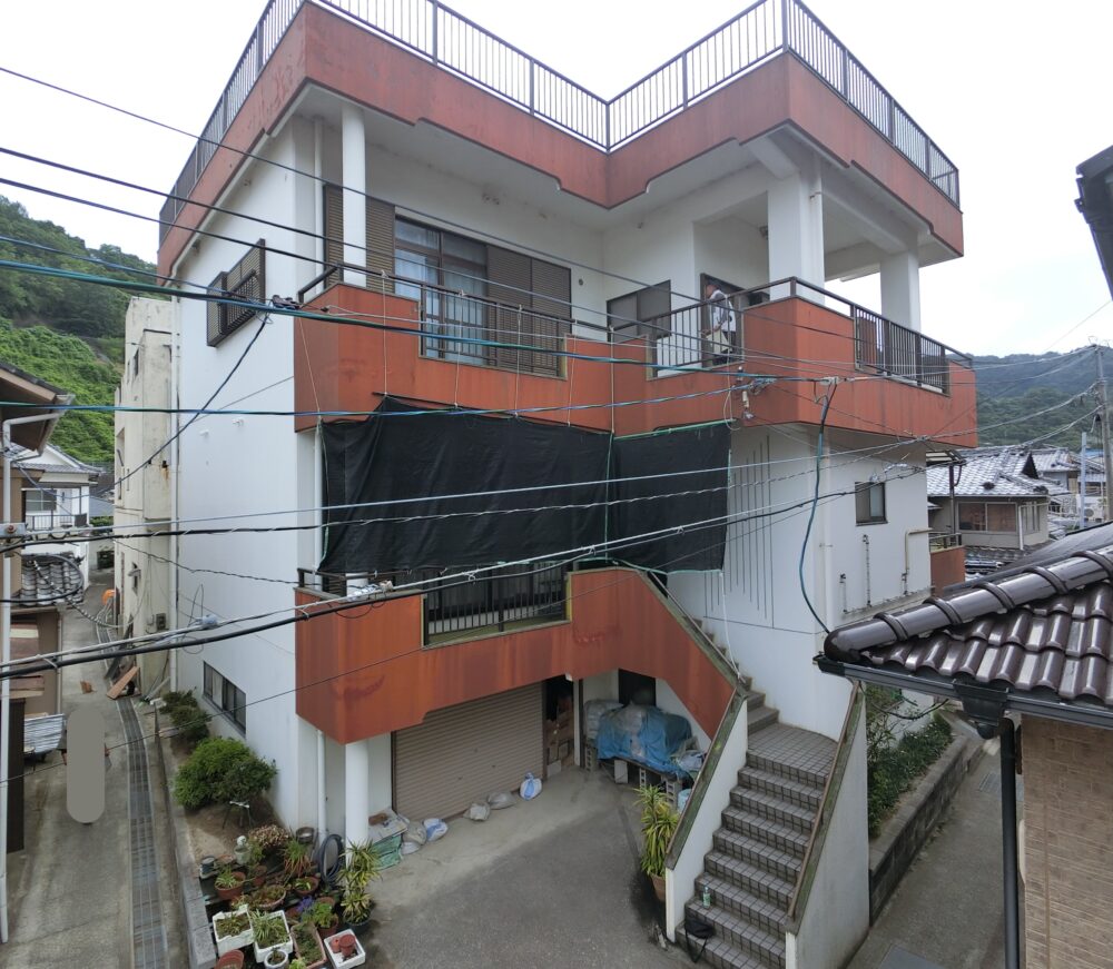 【呉市】外壁塗装工事 ウレタン塩ビシート防水工事 I様